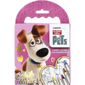 Secret life of pets Coloring book with wax crayons 5 pieces