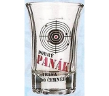 Nekupto Gifts with humor Shot glass humorous Good shot, shot in black 0.04 l