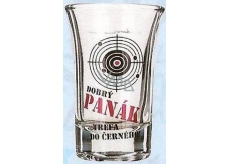 Nekupto Gifts with humor Shot glass humorous Good shot, shot in black 0.04 l