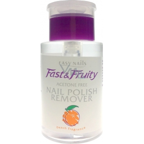 Easy Nails Fast & Fruity nail polish remover with pump Peach 180 ml