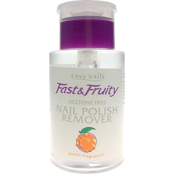 Easy Nails Fast & Fruity nail polish remover with pump Peach 180 ml