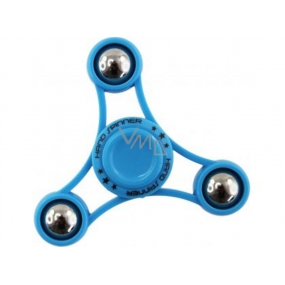 Fidget Spinner Gyro with balls anti-stress feature blue 6.5 x 6.5 cm