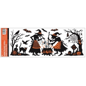 Glue-free window foil with Halloween glitter 59 x 21 cm No. 2