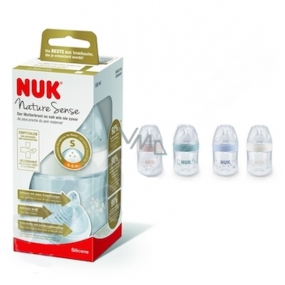 Nuk Nature Sense Bottle nursing plastic latex teat 0 - 6 months, teat size S 260 ml