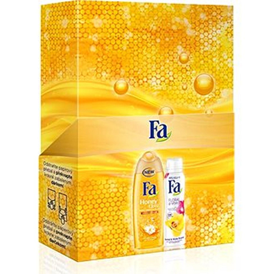 Fa Honey Elixir shower gel 250 ml + Floral Protect Orchid & Viola antiperspitant deodorant spray 150 ml, cosmetic set