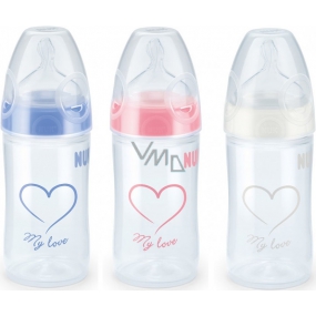 Nuk First Choice Plus New Classic Love silicone drinker 0-6 months plastic bottle 150 ml