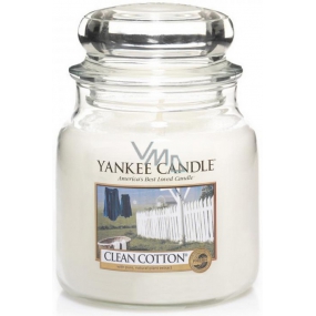 Yankee Candle Clean Cotton - Pure cotton scented candle Classic medium glass 411 g