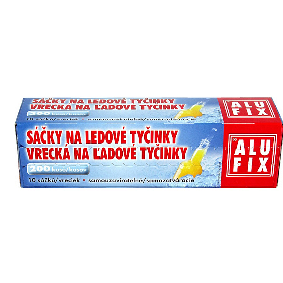 Self-sealing ice pop bags 200 sticks 10 bags