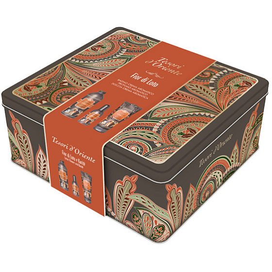 Tesori d Oriente Fior di Loto perfumed water for women 100 ml + shower gel 250 ml + bath foam 500 ml, gift set