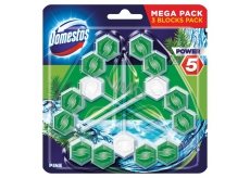 Domestos Power 5 Pine Wc solid block 3 x 55 g