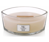 WoodWick White Honey - White honey scented candle with wooden wide wick and lid 453 g