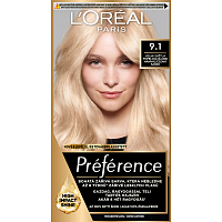 L'oreal Paris Préférence Hair Color, Oslo, Very Light Ash Blonde 9.1