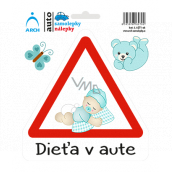 Arch Car sticker Child in car - toddler baby boy SK 15 x 17.5 cm