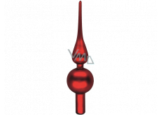 Glass spike on the tree matt red 24 cm