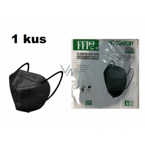 HO-Comfort Respirator oral protective 5-layer FFP2 face mask Black 1 piece