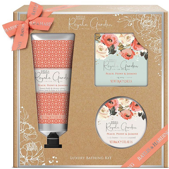 Baylis & Harding Royal Garden shower cream 130 ml + toilet soap 150 g + body butter 100 ml, cosmetic set for women
