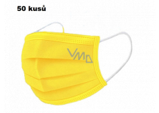 Shield 3-layer protective medical non-woven disposable, low breathing resistance 50 pieces yellow