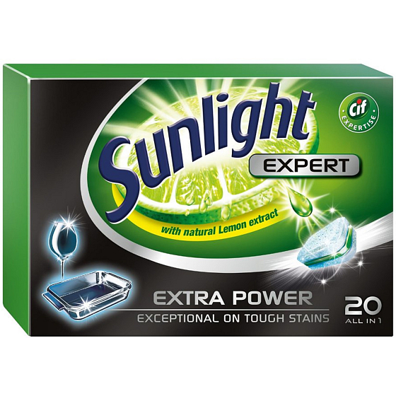 Sunlight All in 1 Expert Extra Power Regular Dishwasher Tablets 20 pcs