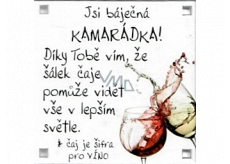 Albi Magnet Jsi báječná kamarádka! Díky Tobě vím, že šálek čaje pomůže vidět vše v lepším světle 6,5 x 6,5 cm