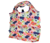 Foldable shopping bag Coloured with flowers 43 x 48 cm