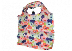 Foldable shopping bag Coloured with flowers 43 x 48 cm