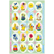Arch Shaped stickers for Easter eggs die-cut Birds 10 x 15 cm 20 pieces