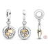 Sterling Silver 925 World Pendant Travel Bracelet