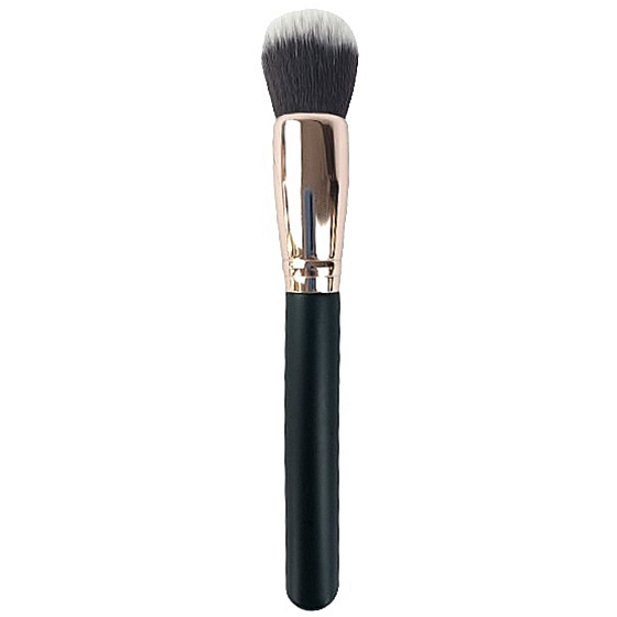 VeMDom Cosmetic brush with synthetic bristles for powder black 18 cm 1 piece