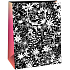Ditipo Paper gift bag 22 x 10 x 29 cm Kreativ black - white flowers