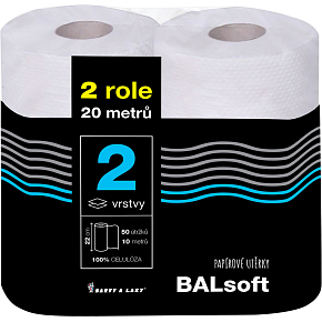 BALsoft 2-ply paper towels 10 m, 2 rolls