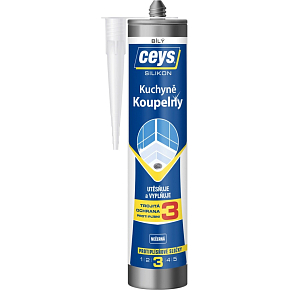 Ceys Kitchens and Bathrooms Silicone, White, 280 ml