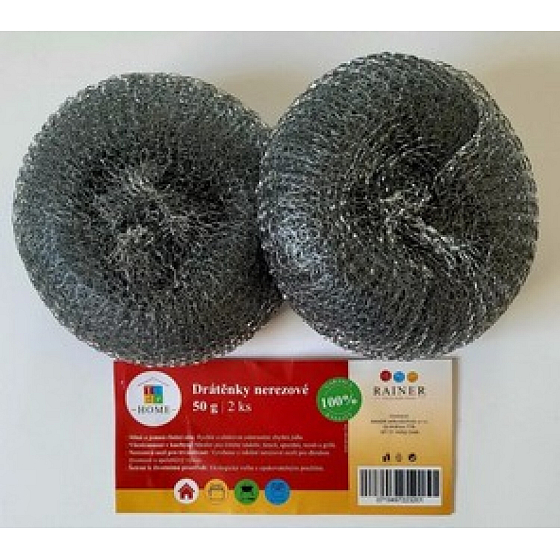 STAINLESS STEEL SCOURING PADS TIDY HOME 50 G    2  PCS