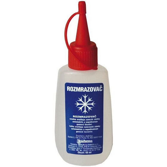 Druchema Lock defroster 60 ml easily removes icing from glass, locks, doors