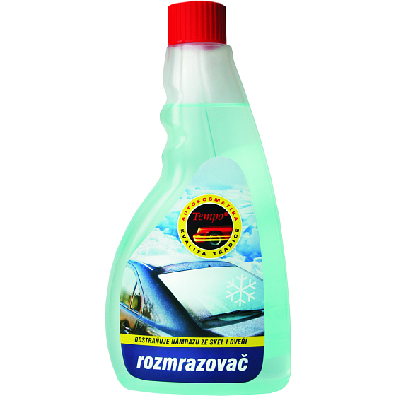 Tempo defroster to remove icing from glass, lights, mirrors, to release frozen locks refill 500 ml