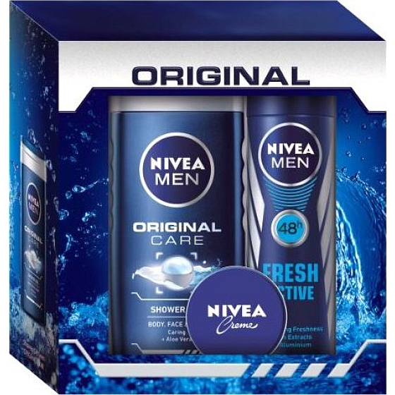 Nivea Men Care Men deodorant spray 150 ml + shower gel Original Care 250 ml + cream 30 ml cosmetic set