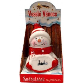 Nekupto Snowman named Sarka Christmas decoration size 8 cm