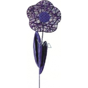 Flower large dark purple intertwined 49 cm 1 piece