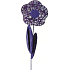 Flower large dark purple intertwined 49 cm 1 piece