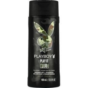 Playboy Play It Wild for Him 2 in 1 shower gel and shampoo for men 400 ml