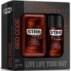 Str8 Red Code eau de toilette for men 50 ml + deodorant spray 150 ml, gift set