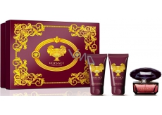 Versace Crystal Noir toaletní voda 50 ml + tělové mléko 50 ml + sprchový gel 50 ml, dárková sada