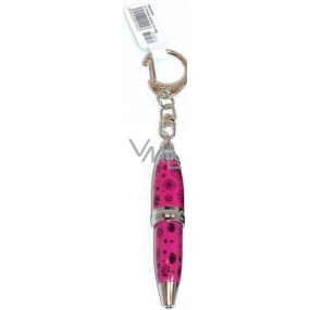 Albi Original Mini ballpoint pen pink with flowers 6 cm