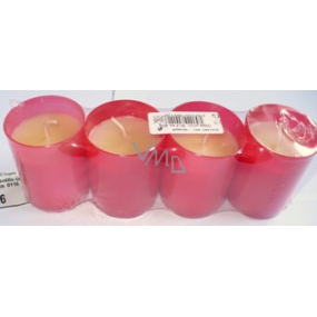 Hofr Illumination candle red cylinder 4 pieces 60 g