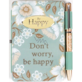 Albi Notebook with pen Be Happy 100 x 80 x 20 mm