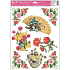 Window foil without glue flowers with fan No. 1 38 x 30 cm
