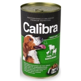 Calibra Adult Lamb, chicken and beef pieces of meat in jelly complete food for adult dogs 1240 g