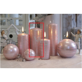 Lima Galaxy candle pink cylinder 70 x 150 mm 1 piece