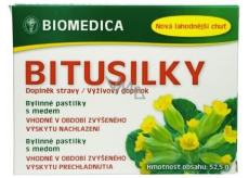 Biomedica Herbal lozenges with honey and vitamin C, suitable in the period of increased colds dietary supplement 15 pieces