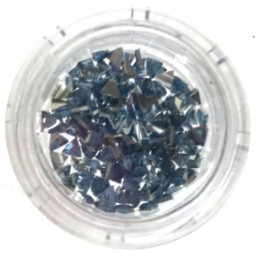 Professional nail decorations rhinestones triangle blue 132