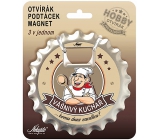 Nekupto Hobby 3in1 Bottle Opener, Magnet, Passionate Chef 10 cm